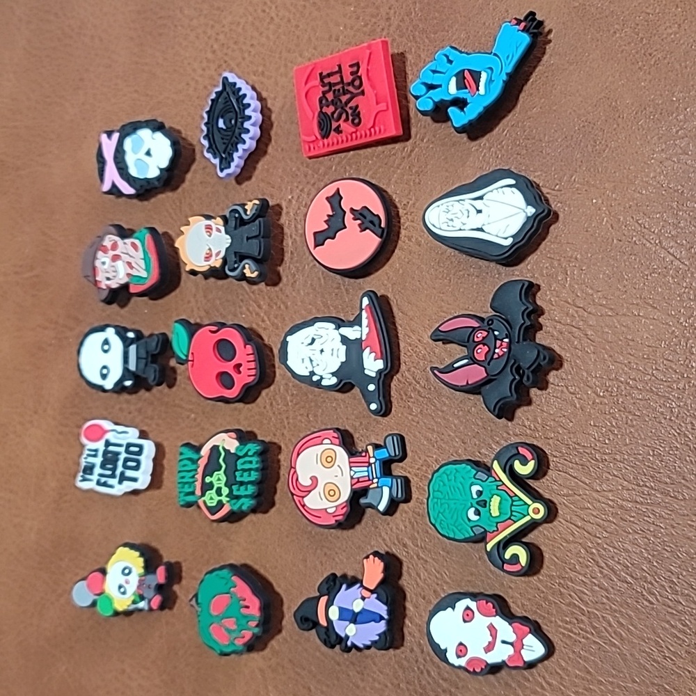 Horror-Themed Shoe Croc Charms Set